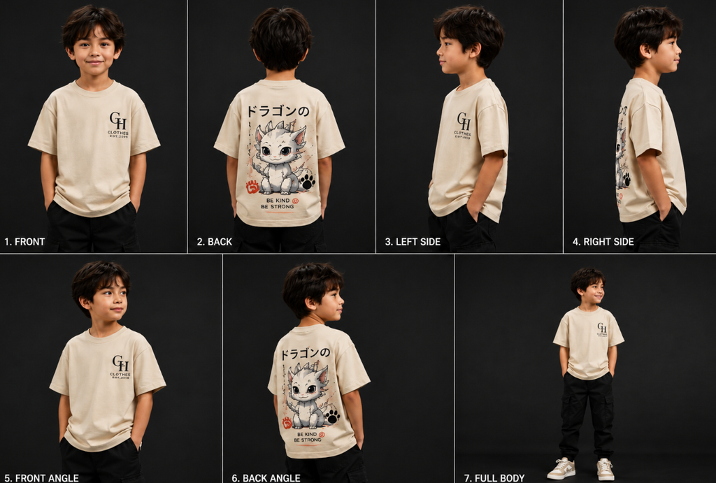 Beautiful Japanies Style T Shirt For Kids