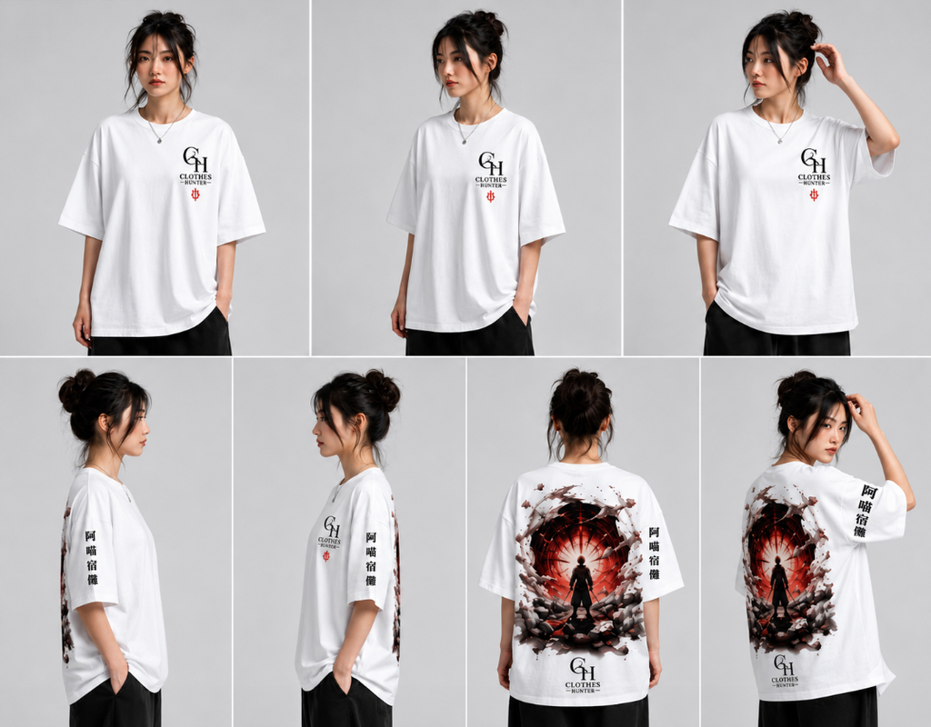 Anime Design Printed T Shirt For Girls