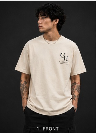 [R101] Dragon Design T Shirt (S, 180, Baggy)